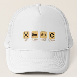 Mein Lebensstil aß schlafenden Zug Wiederholung Tr Truckerkappe