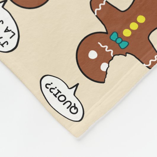 Mein Leg Hurts Gingerbread Cookie in französischem Fleecedecke (Ecke)