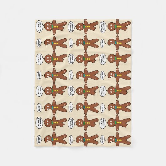 Mein Leg Hurts Gingerbread Cookie in französischem Fleecedecke (Vorderseite)