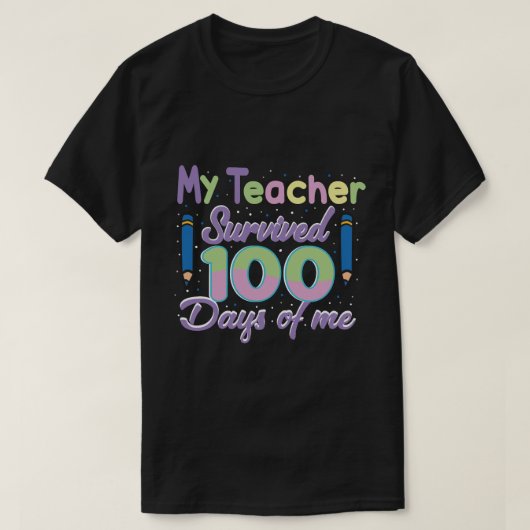 mein Lehrer 100 Tage von mir T-Shirt (Design vorne)