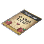 Mein Lehrer ist der Beste Notizblock (Linke Seite)