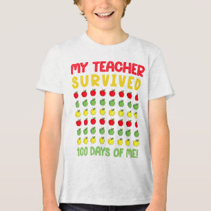 Mein Lehrer überlebte 100 Tage Meilenstein-Geschen Tri-Blend Shirt
