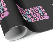 Mein Lehrer überlebte 100 Tage meiner Diskothek Geschenkpapier (Rolleneckpunkt)