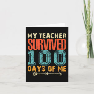 Mein Lehrer überlebte 100 Tage Spaß an der 100-Sch Karte