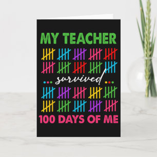 Mein Lehrer überlebte 100 Tage von mir 100. Tag de Karte