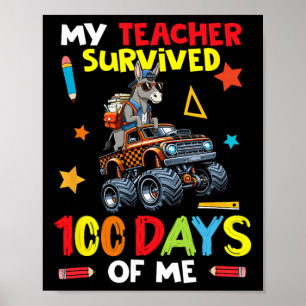 Mein Lehrer überlebte 100 Tage von mir Esel auf Mo Poster