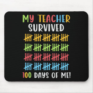 Mein Lehrer überlebte 100 Tage von mir Junge Mädch Mousepad