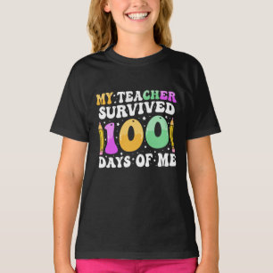 Mein Lehrer überlebte 100 Tage von mir: Lustiger S T-Shirt