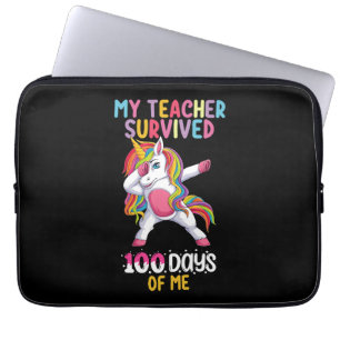 Mein Lehrer überlebte 100 Tage von mir Schul-Einho Laptopschutzhülle