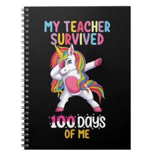 Mein Lehrer überlebte 100 Tage von mir Schul-Einho Notizblock