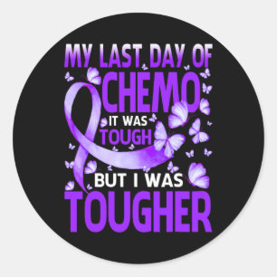 Mein letzter Tag Chemo Fibromyalgie Bewusstsein, a Runder Aufkleber