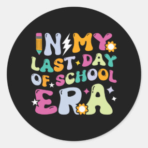 Mein letzter Tag in der Schulzeit Kinder Junge Gro Runder Aufkleber
