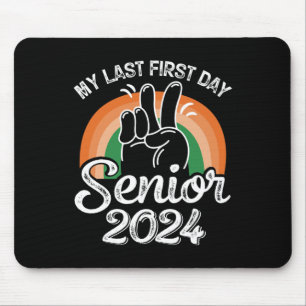 Mein letzter Tag Senior 2024 Retro Vintag zurück T Mousepad