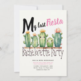 Mein letztes Fiesta Junggeselinnen-Abschied Cacti  Einladung