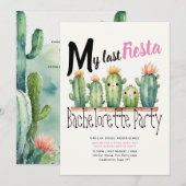 Mein letztes Fiesta Junggeselinnen-Abschied Cacti  Einladung (Vorne/Hinten)