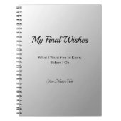 Mein letztes gewünschtes Notebook | Eternal Notizblock (Vorderseite)