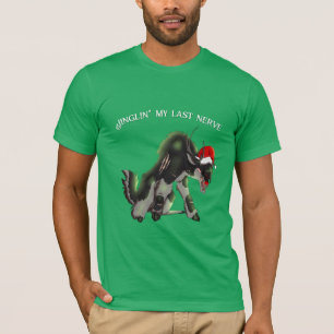 Mein letztes Nerv klingelt wütendes Rentier lustig T-Shirt