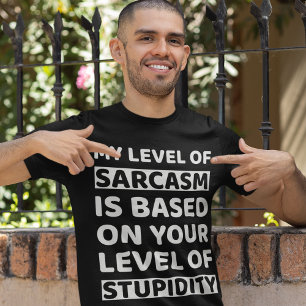 Mein Level von Sarcasm Funny T-Shirt