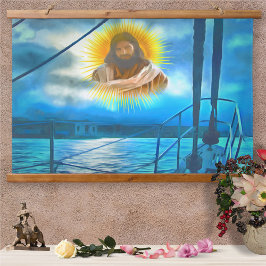 Mein Licht 0916 Wandteppich Mit Holzrahmen