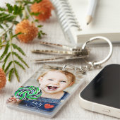 Mein Liebe-süßes Foto-einseitiger Schlüsselanhänger (Vorderseite rechts)