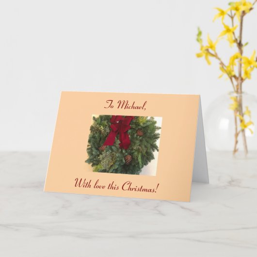 Mein liebender Bruder, frohe Weihnachten Karte (Gelbe Blume)