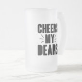 Mein lieber handgezeichnet Typografie-Design Mattglas Bierglas (VorderseiteRechts)