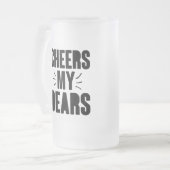 Mein lieber handgezeichnet Typografie-Design Mattglas Bierglas (Vorderseite Links)