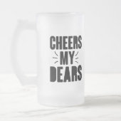 Mein lieber handgezeichnet Typografie-Design Mattglas Bierglas (Links)