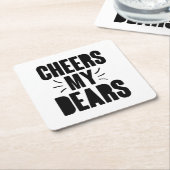 Mein lieber handgezeichnet Typografie-Design Rechteckiger Pappuntersetzer (angewinkelt)