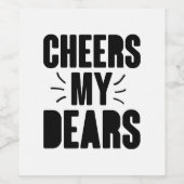 Mein lieber handgezeichnet Typografie-Design Weinetikett (Einzelnes Label)