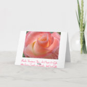 Mein liebes Valentin! Karten Rosa Blume (Rückseite)