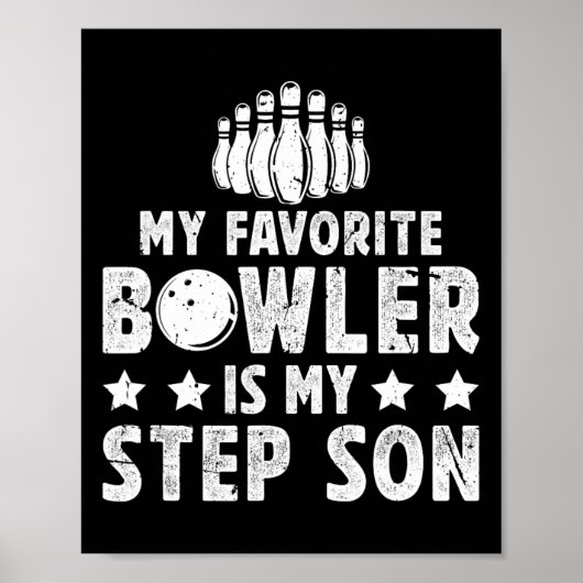 Mein Liebling Bowler Stepdad Bowling Stepdad von e Poster (Vorne)