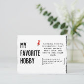 Mein Liebling Hobby ist Postkarte (Stehend Vorderseite)