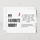 Mein Liebling Hobby ist Postkarte (Vorne/Hinten)