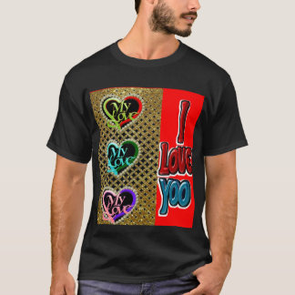 Mein Liebling, meine Mutter, mein Vater, florales T-Shirt