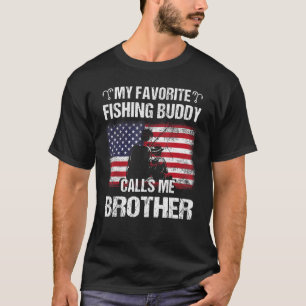 Mein Lieblings-Angelbuddy nennt mich Brüderflagge T-Shirt