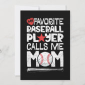 Mein Lieblings-Baseball-Player ruft mich Mama T Sh Save The Date (Vorderseite)