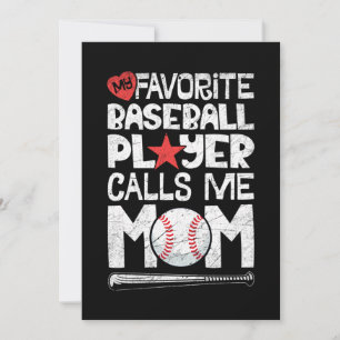 Mein Lieblings-Baseball-Player ruft mich Mama T Sh Save The Date