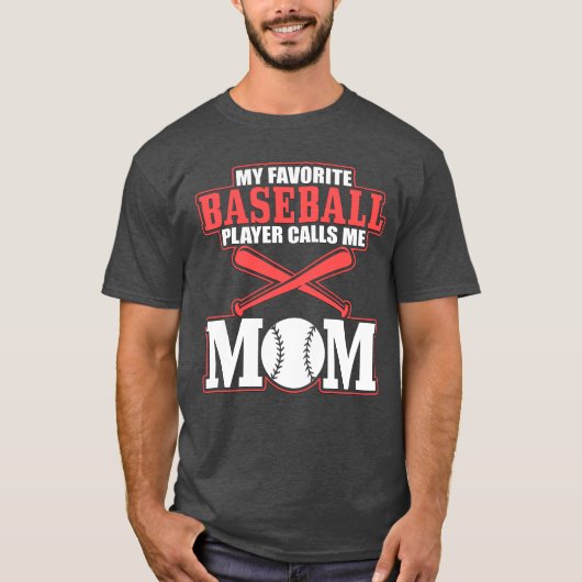 Mein Lieblings-Baseball-Player ruft mich Mama T - T-Shirt (Vorderseite)