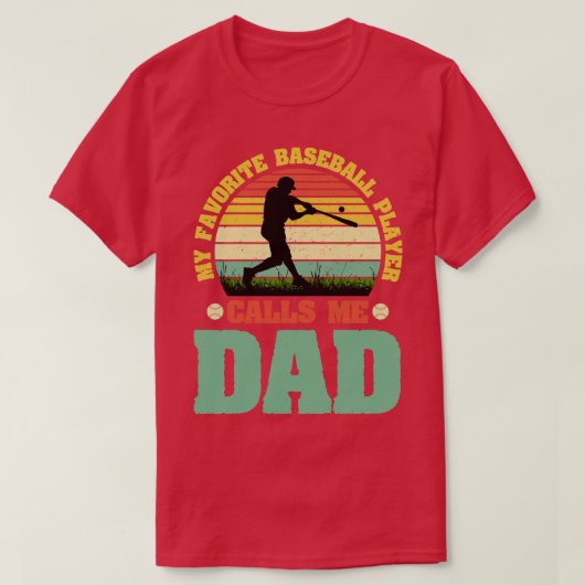 Mein Lieblings-Baseball-Player ruft mich Vater an T-Shirt (Design vorne)