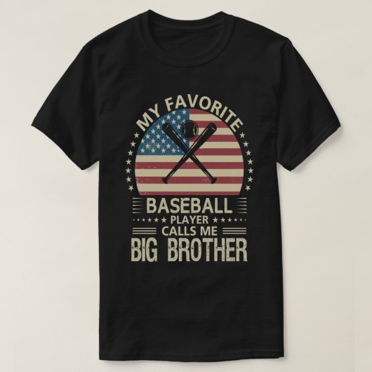 Mein Lieblings-Baseball-Spieler nennt mich BIG BRO T-Shirt (Design vorne)
