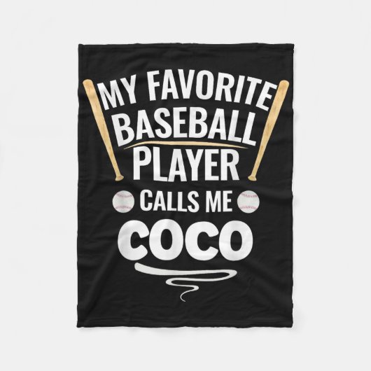Mein Lieblings-Baseball-Spieler nennt mich Coco Fleecedecke (Vorderseite)