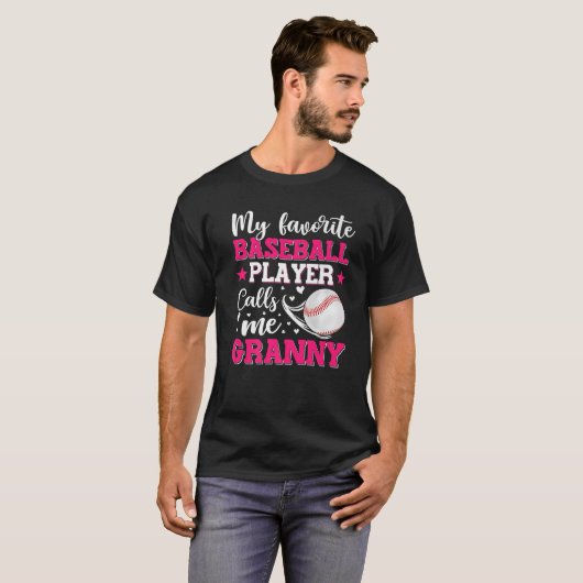 Mein Lieblings-Baseball-Spieler nennt mich Granny T-Shirt (Vorne ganz)