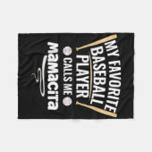 Mein Lieblings-Baseball-Spieler nennt mich Mamacit Fleecedecke (Vorderseite (Horizontal))