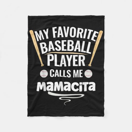 Mein Lieblings-Baseball-Spieler nennt mich Mamacit Fleecedecke (Vorderseite)