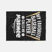 Mein Lieblings-Baseball-Spieler nennt mich Marmee Fleecedecke (Vorderseite (Horizontal))