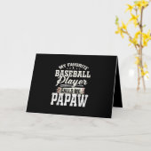 Mein Lieblings-Baseball-Spieler ruft mich Papa an Karte (Gelbe Blume)