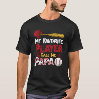 Mein Lieblings-Baseball-Spieler ruft mich Papa Väe T-Shirt