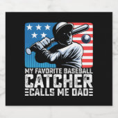 Mein Lieblings-Baseballfänger nennt mich Vater Vat Bierflaschenetikett (Einzelnes Label)