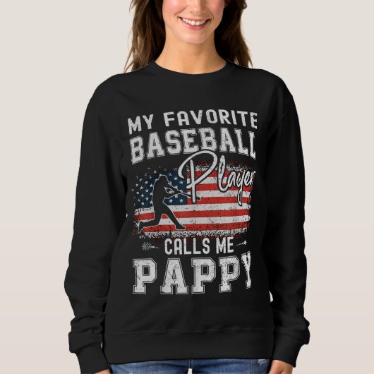 Mein Lieblings-Baseballspieler appelliert an Ameri Sweatshirt (Vorderseite)